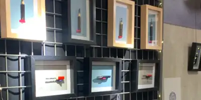 Photo d'une partie des mines exposées pour l'id d'art 2023.